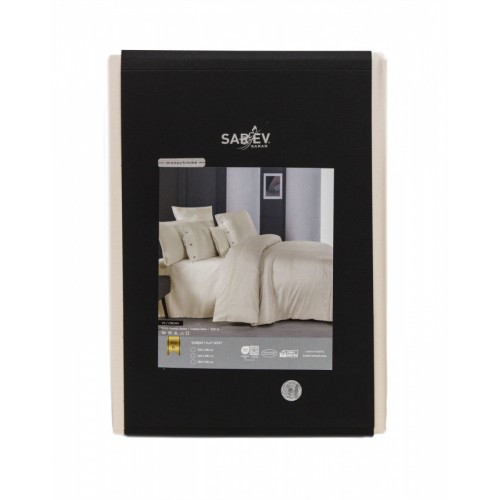 Простынь SAREV (300 tc) евро сатин 260*280 см P 981 MONOCHROME v3/Cream