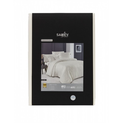 Простынь SAREV (300 tc) 1,5 сп. сатин 220*280 см P 980 MONOCHROME v2/Ecru