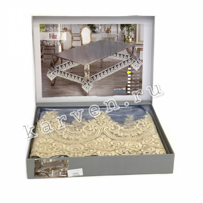 Скатерть HASPEN "FILIZ"  160*220 клеенка с кружевом М 783