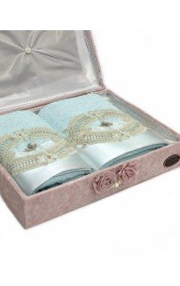 Набор полотенец Rebeka "FRANSIZ" махра 50*90/70*140 сундук HS1480 (V-2) ментоловый (Акция) Набор полотенец Rebeka "FRANSIZ" махра 50*90/70*140 сундук HS1480 (V-2) ментоловый (Акция)