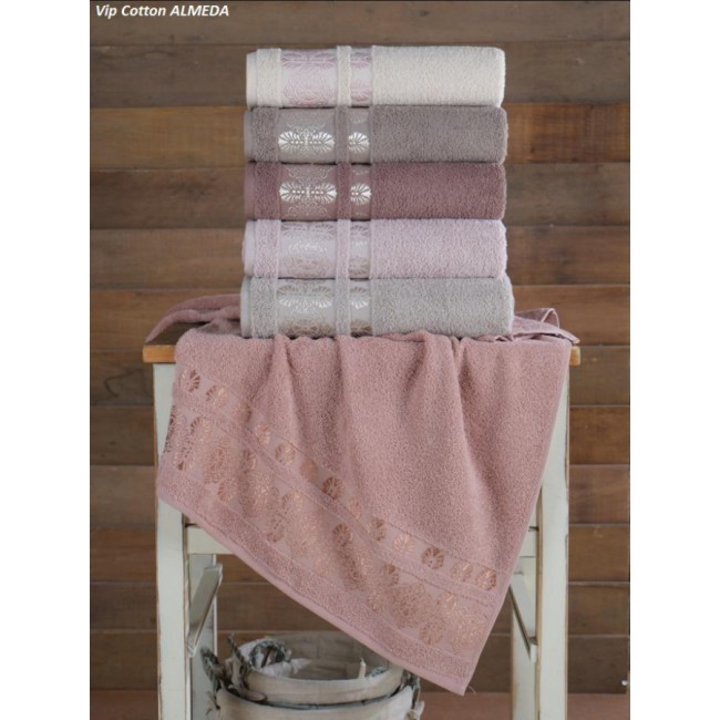 Полотенце Карвен Vip Cotton "ALMEDA" 80*150 6шт.махра H 3284