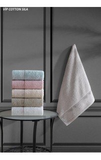 Полотенце Карвен Vip Cotton "SILA" 50*90 6шт.махра H 3282