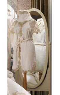 Халат Zebra женский комплект (полот.+ тапоч.) бамбук В 1124 Ornella Krem/Bej Халат Zebra женский комплект (полот.+ тапоч.) бамбук В 1124 Ornella Krem/Bej