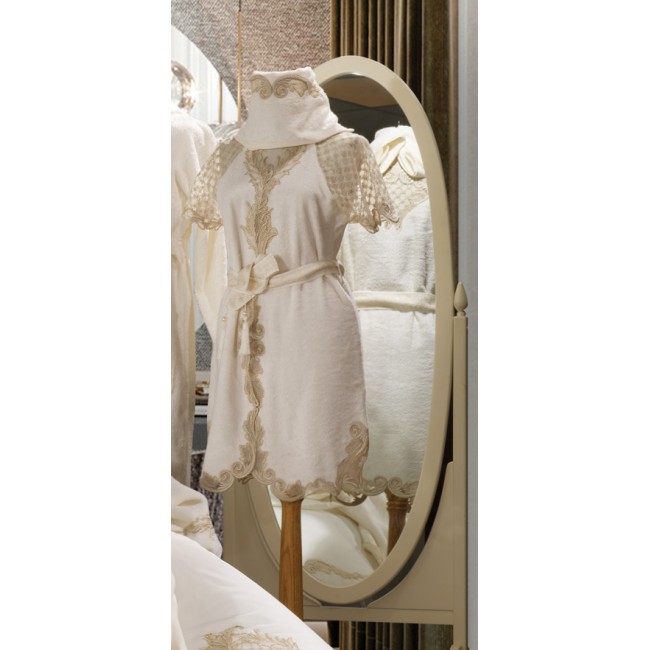 Халат Zebra женский комплект (полот.+ тапоч.) бамбук В 1124 Ornella Krem/Bej Халат Zebra женский комплект (полот.+ тапоч.) бамбук В 1124 Ornella Krem/Bej