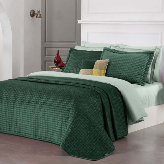 Комплект LUхURY SAREV (покрывало +2 наволочки+подушка)евро 4 пр. DUSTIN v4/Yesil