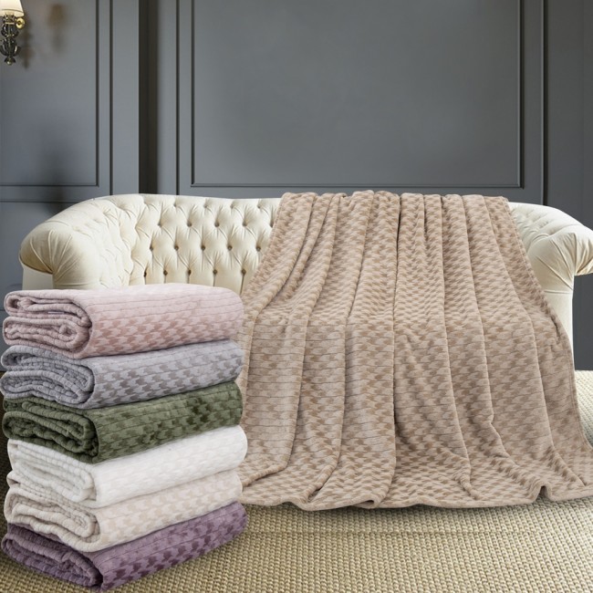 Плед Karven фланель евро PL 014 JACQAURD v1/Powder Плед Karven фланель евро PL 014 JACQAURD v1/Powder