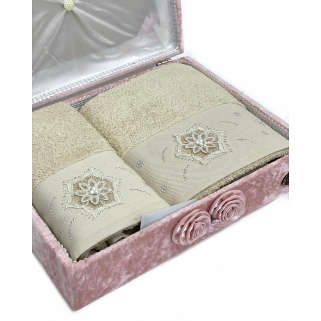 Набор полотенец Rebeka "FRANSIZ" махра 50*90/70*140 сундук HS1480 (V-1) бежевый (Акция) Набор полотенец Rebeka "FRANSIZ" махра 50*90/70*140 сундук HS1480 (V-1) бежевый (Акция)