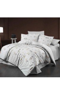 Постельное белье "Sarev Bazaar" ранфорс в пвх 1.5 спальное PERNA v1 Bej (Акция)