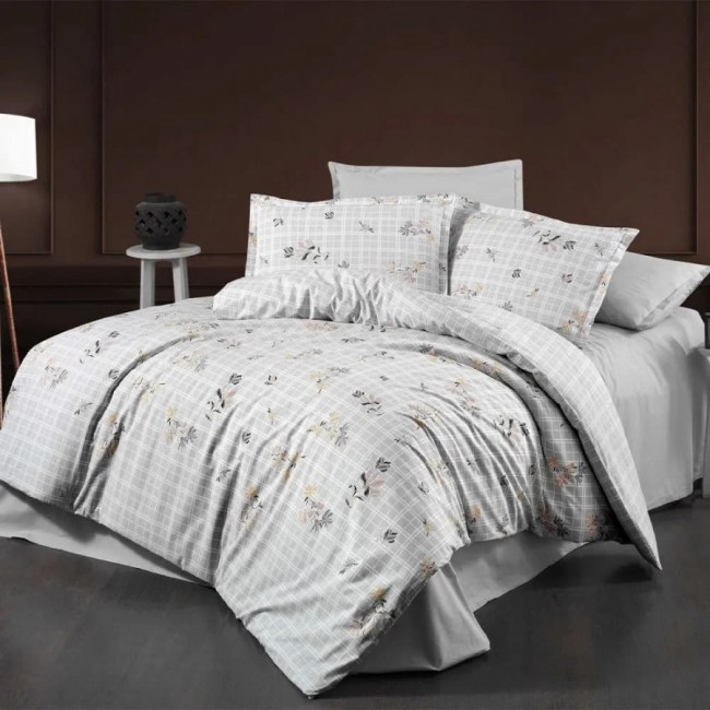 Постельное белье "Sarev Bazaar" ранфорс в пвх 1.5 спальное PERNA v1 Bej (Акция)