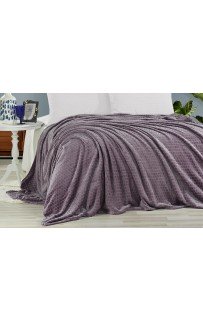 Плед KARVEN Super Soft "MELINDA" 200*220 п/э евро Р 942 лиловый (Акция).