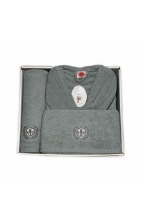 Халат Karven ELIT"CELENK" мужской c полотенцами махра 50*90/70*140 В 1120 gri/yesil/серо/зеленый Халат Karven ELIT"CELENK" мужской c полотенцами махра 50*90/70*140 В 1120 gri/yesil/серо/зеленый