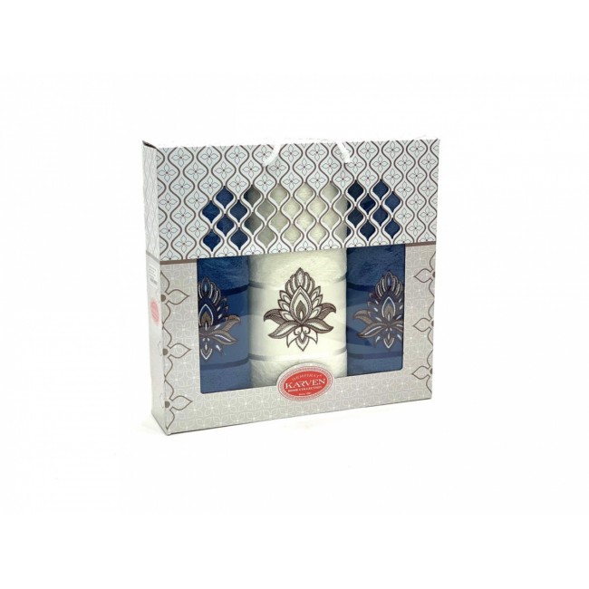 Полотенце в коробке Карвен " Delikli/Henna" махра 50*90(2)/70*140 HS 1556