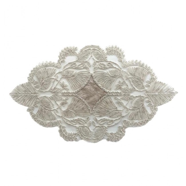 Салфетка Карвен 45*30 велюр с кружевом М836/1723 G03 крем