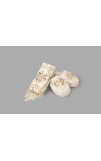 Халат Zebra женский комплект (полот.+ тапоч.) бамбук В 1124 Floransa Krem Халат Zebra женский комплект (полот.+ тапоч.) бамбук В 1124 Floransa Krem