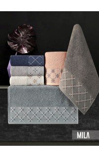 Полотенце Карвен Vip Cotton"MILA" 50*90 6шт.махра,penye Н 3240 (Акция)