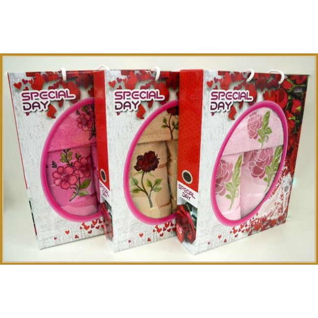 Набор полотенец Карвен "SPECIAL DAY" махра 30*50/50*90/70*140 HS 1413 (Акция)