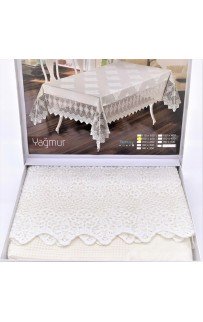Скатерть Карвен "Yagmur" 160*220 с гипюром М 705