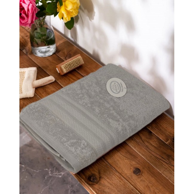 Полотенце Kарвен "PETEK BORDUR DUZ "Luх Cotton 50*90 1шт махра H 5159 acik gri