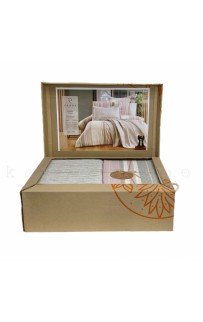 Комплект ZEBRA LADEN (Покрывало+постельное белье) евро 7 предметов Y 892 tag/св.бежевый (Акция)