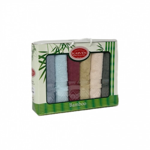Набор кухонных полотенец Карвен бамбук 35*76 (6 шт.) для рук HM 1540 v5 (Акция)