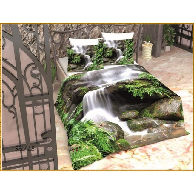 Постельное белье "Карвен" EхCLUSIVE ранфорс 3D евро (Selale)