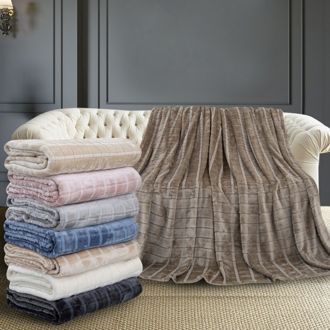 Плед Karven фланель евро PL 016 CUTTING v6/Cream