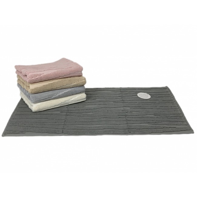 Коврик для ног Карвен "WAY" 50*80 махра KV 434 gri.