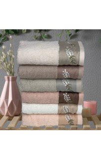 Полотенеце Карвен 70*140 1шт.махра с вышивкой H 7001 SARDUNYA (Акция)