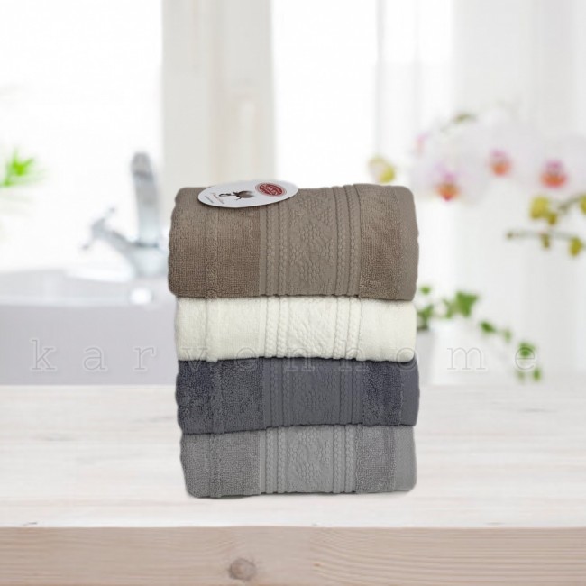 Набор полотенец Карвен "SARDES" Cotton (penye) 70*140 4шт. махра HS 1005