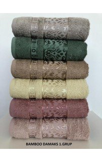 Полотенце Kарвен Bamboo "DAMAKS 1" 70*140 6шт бамбук H 4108
