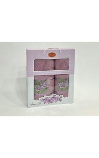 Набор полотенец Карвен "PANO" махра 50*90/70*140 HS 1662 v8 сухая роза