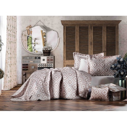 Покрывало ZEBRA "ALL DAYS IKAT" 1.5 сп (180*250) Y870 bej/бежевый (Акция)