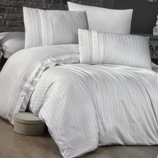 Постельное белье КАРВЕН сатин Де Люкс N044 New Trend White