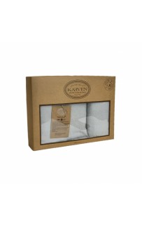 Набор полотенец Карвен " TROPICAL" махра 50*90/70*140 HS 1720 a.yesil/серо-зеленый