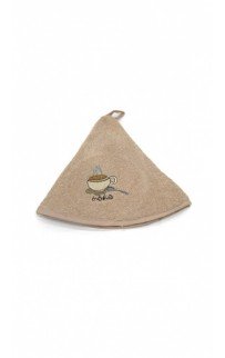 Набор полотенец кухонный "YUVARLAK" латте махра кругл. 60*60 2 ШТ. НМ 702 (V-5) бежевый Набор полотенец кухонный "YUVARLAK" латте махра кругл. 60*60 2 ШТ. НМ 702 (V-5) бежевый