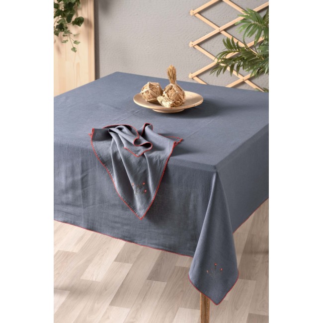 Скатерть SAREV 150*240 лён М 826 SOLEN v 1/Gri