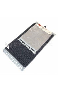 Набор ковриков для ванной Карвен POST DOKUMA SACAKLI/мех с бахрамой KV 414 gri/серый