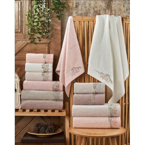 Полотенеце Карвен 70*140 1шт.махра с вышивкой H 7001 SOGUT (Акция)