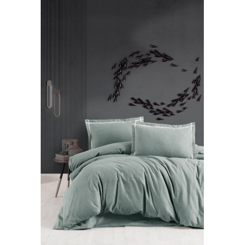 Постельное белье Карвен фланель евро N244 SOPRANO Green