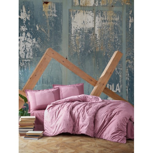 Постельное белье "Карвен" ранфорс евро (4 пр) Risa Dusty Roze v-2 (Акция)