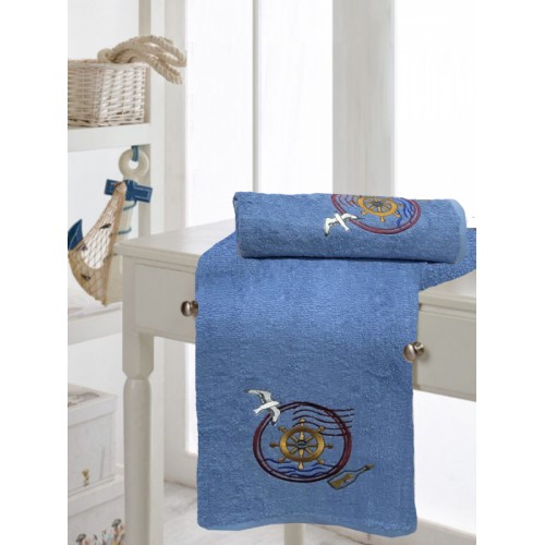 Набор полотенец KARVEN "Штурвал" махра 50*90/70*140 HS1502 (V-6) индиго