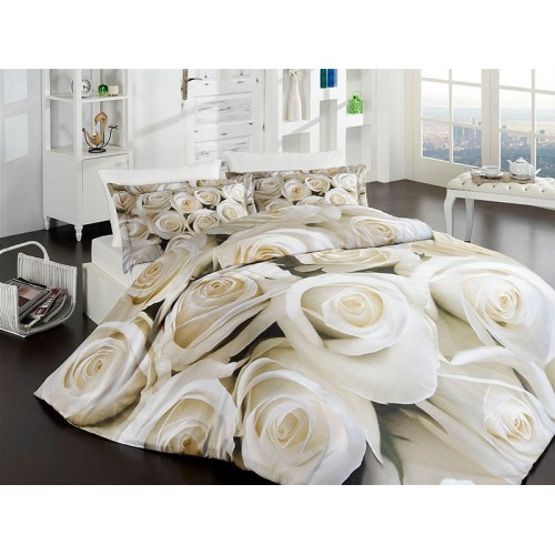 Постельное белье "Карвен" (сатин 3D) евро ( Blanch )