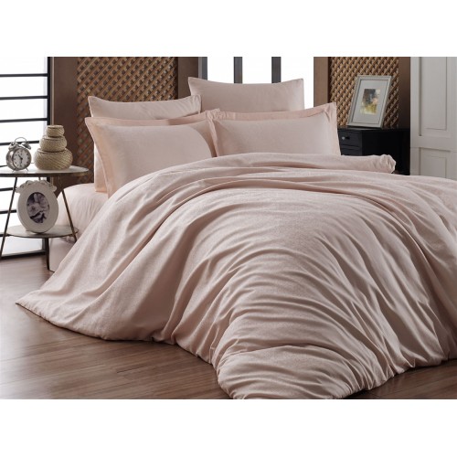 Постельное белье "Карвен" жаккард евро (Lotus Somon)