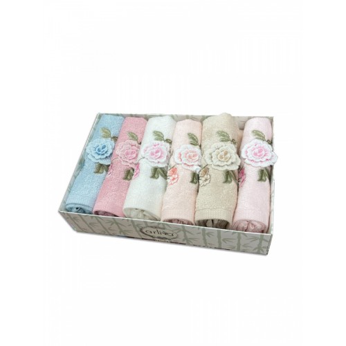 Набор полотенец кухонный Карвен " 3 D " бамбук 30*50 6шт. НМ 712 V-2