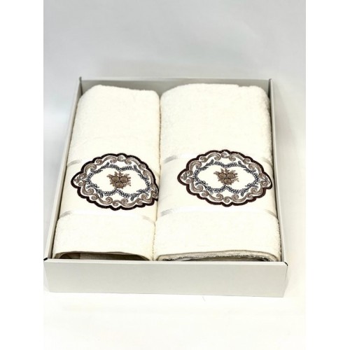 Набор полотенец Карвен "PANO 2" махра 50*90/70*140 HS 1638 v1 крем