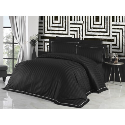 Постельное белье (Сатин де люкс) евро (Novel Line Siyah)