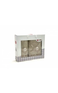 Полотенце в коробке Карвен " EKOSE" махра 50*90/70*140 HS 1576