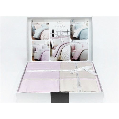 Постельное белье "Карвен" сатин евро (Tas Pembe)