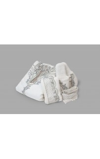 Халат Zebra женский комплект (полот.+ тапоч.) бамбук В 1124 Tiara Gri