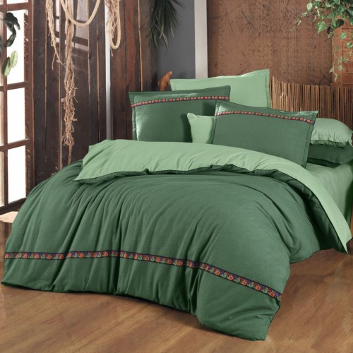 Постельное белье SAREV ENRIKE Фланель евро. YESIL/v6